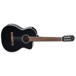 Takamine GC2CE BLK Classical Guitar, Cutaway, Electronics